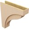 Ekena Millwork 6"W x 24"D x 24"H Thin Helena Rough Cedar Woodgrain TimberThane Corbel, Primed Tan CORUR06X24X24HELRCPR - alternate 4
